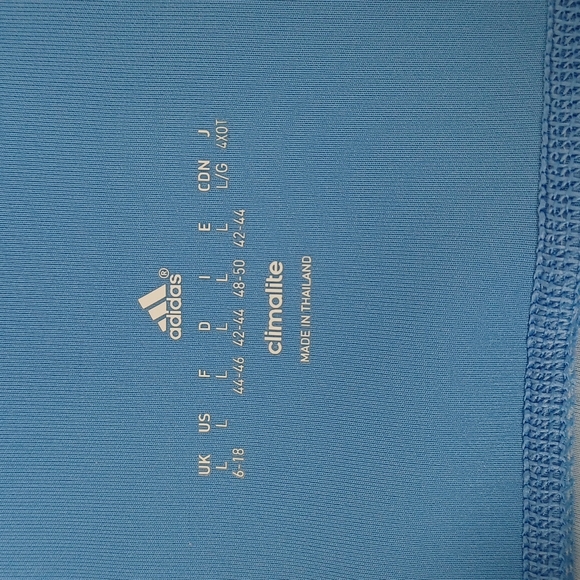 Adidas Climalite Blue Crop Leggings - L - Picture 8 of 8